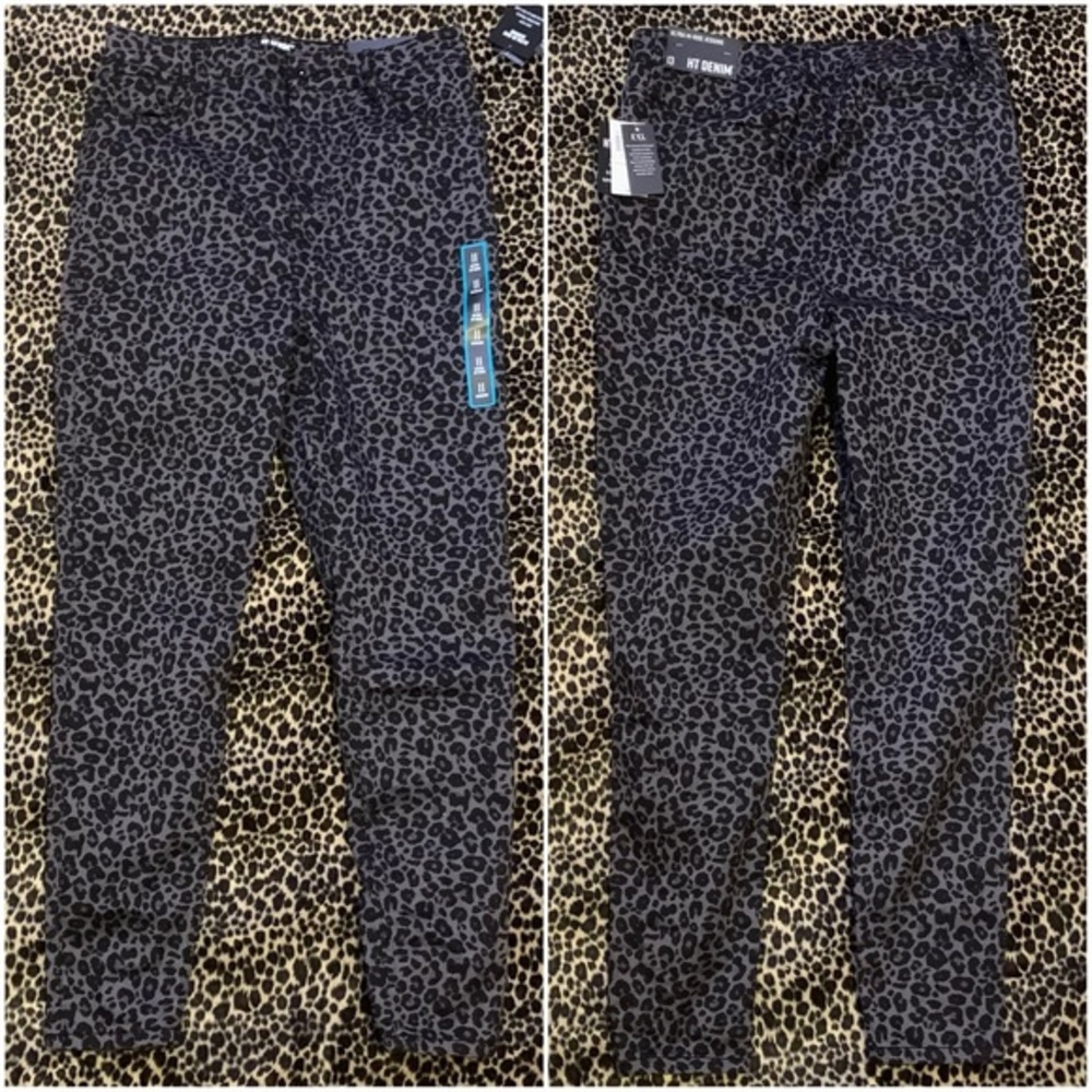 Leopard High Rise Skinny Jeans